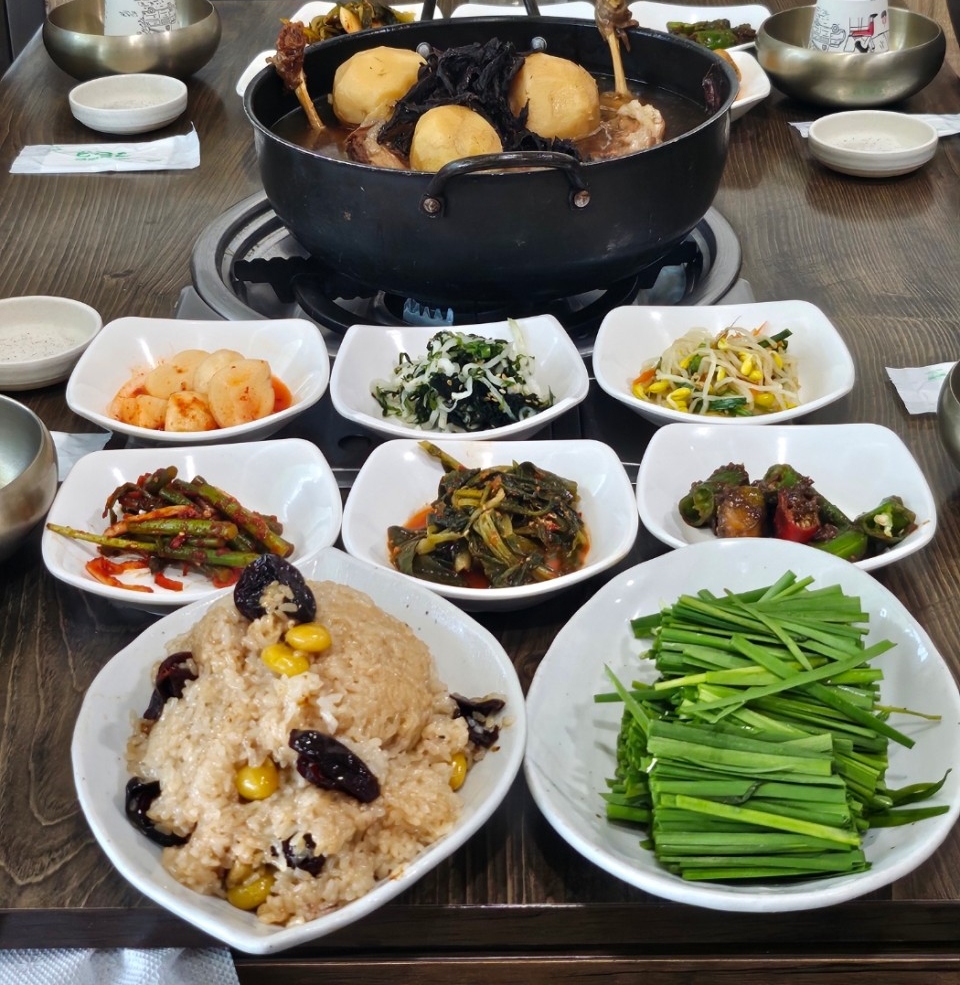 정원식당 직접 재배하는 쌈야채 집밥 쌈밥 원주 문막맛집 능이 오리 닭 백숙